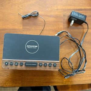 Anjank Wireless Charging Alarm Clock